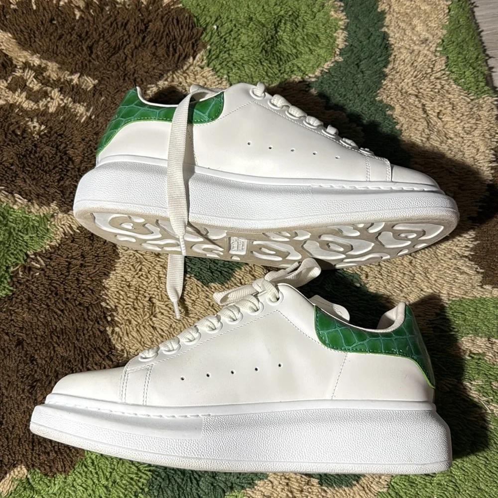 Alexander McQueen White High-Top Sneakers - Picture 3 of 5
